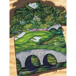 Valentino Dixon Augusta Masters Golf Dri-Fit Polo Shirt‎ - L